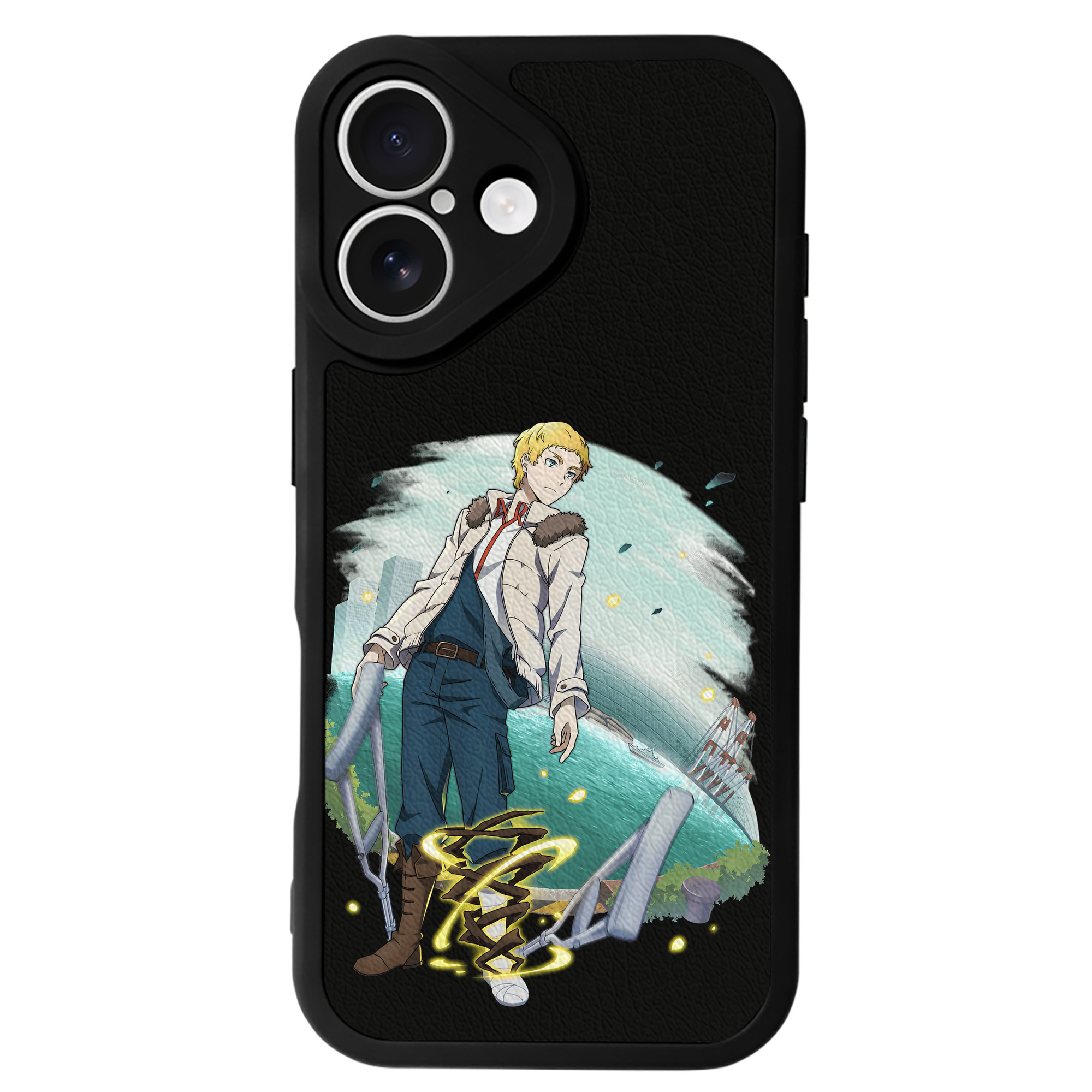 （画像用） 文豪ストレイドッグス Bungo Stray Dogs 【iPhone 16シリーズ対応】シリコンスマホケース（レザー調） 材質：シリコン